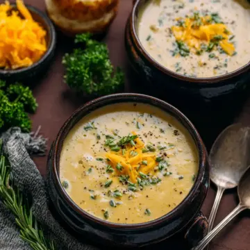 Cheddar Garlic Herb Potato Soup Made Easy in 30 Minutes
