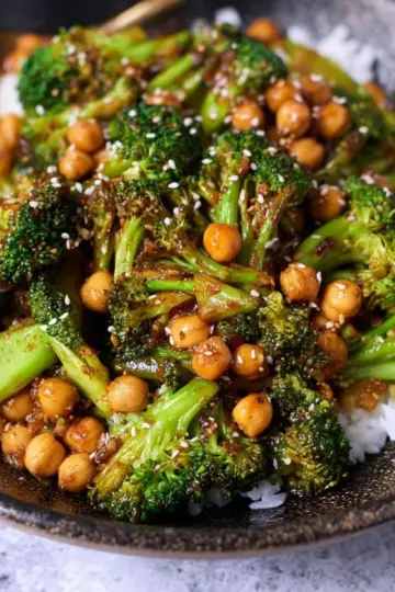 Garlic Broccoli Stir Fry With Chickpeas | Flavorful Recipe