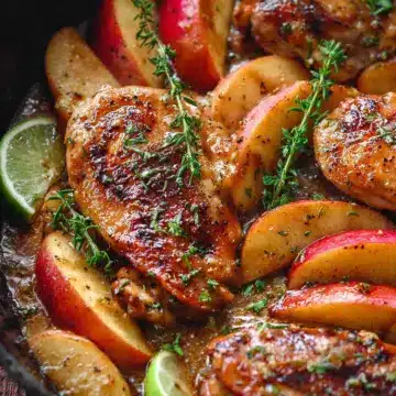Chicken with Apples and Maple-Lime Sauce