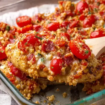 Quick Bruschetta Chicken Bake