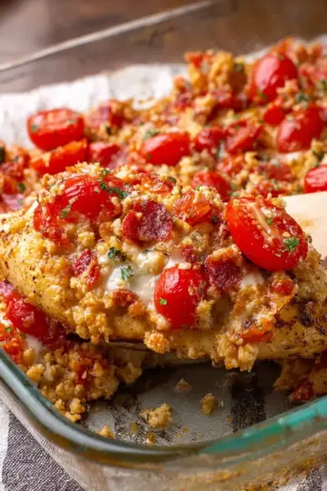 Quick Bruschetta Chicken Bake