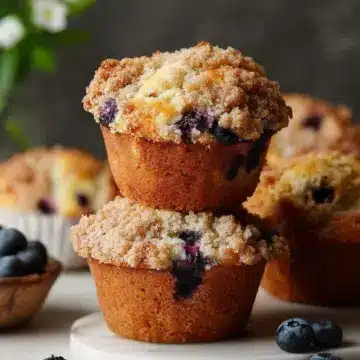 Bakery Style Blueberry Streusel Muffins