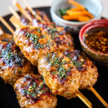 Tsukune, brochettes de poulet à la japonaise