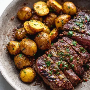 Garlic Butter Steak and Potatoes Skillet