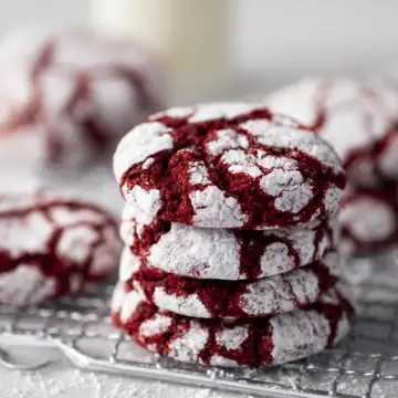 Red Velvet Crinkle Cookies