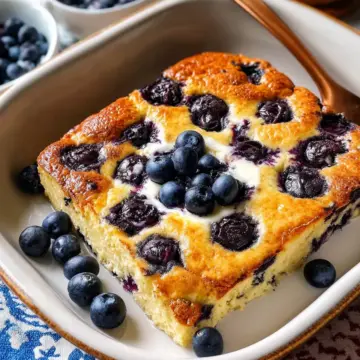Blueberry Cottage Cheese Breakfast Bake