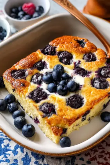 Blueberry Cottage Cheese Breakfast Bake