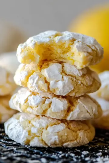 Very Lemon Crinkle Cookies