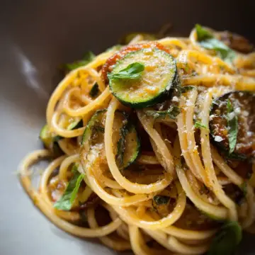 Spaghetti alla nerano (Spaghetti aux courgettes)