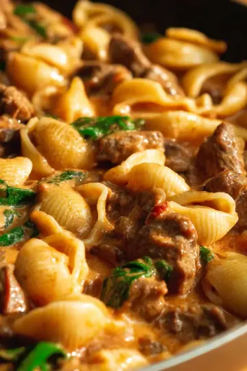 Creamy Beef and Shells