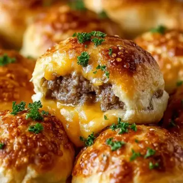 Garlic Parmesan Cheeseburger Bombs Recipe
