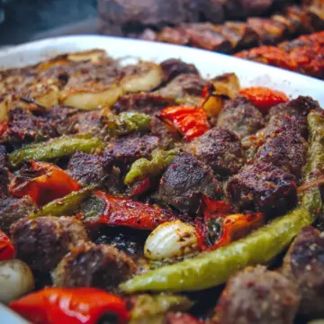Turkish Belen Tava – meat and vegetables