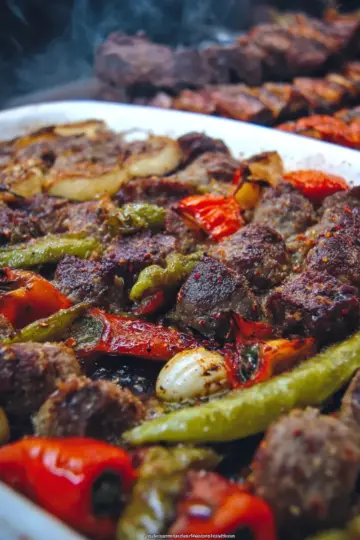 Turkish Belen Tava – meat and vegetables