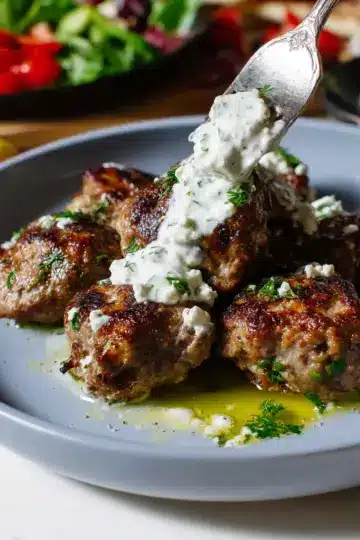Greek Turkey Meatballs with Feta