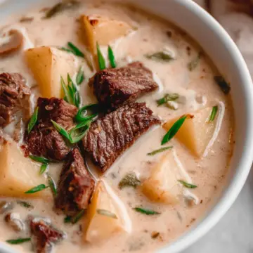 Creamy Steak and Potato Soup