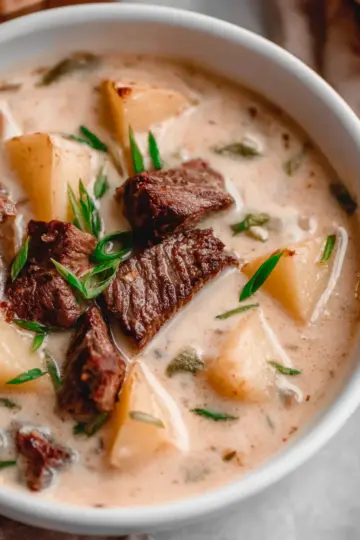 Creamy Steak and Potato Soup