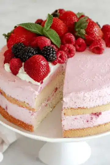 Berry Mousse Genoise Layer Cake