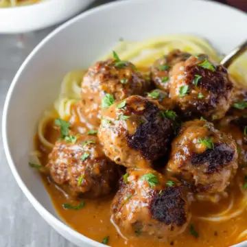 Easy Meatballs in Dijon Gravy