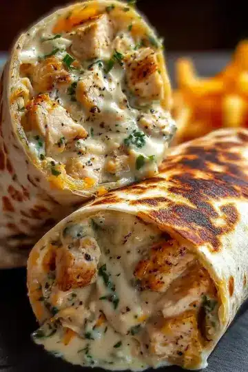Cheesy Garlic Chicken Wrap