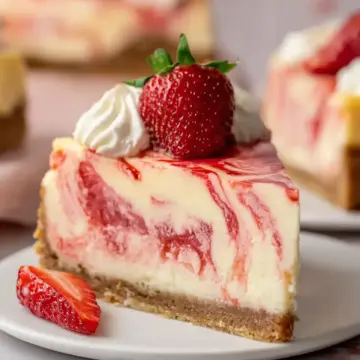 Strawberry Swirl Cheesecake