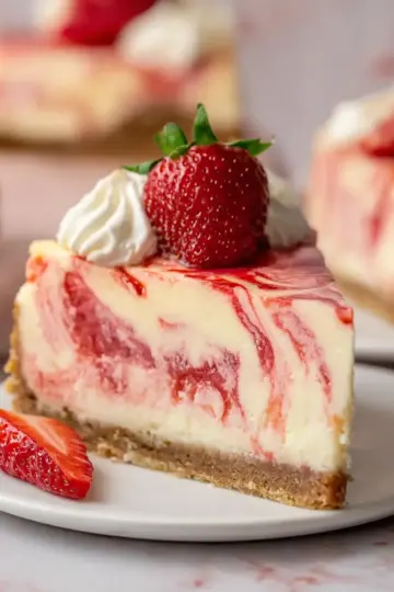 Strawberry Swirl Cheesecake