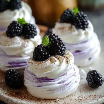 Blackberry Pavlovas