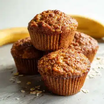 Healthy Banana Oatmeal Muffins (No Flour, No Blender)