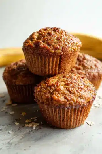 Healthy Banana Oatmeal Muffins (No Flour, No Blender)