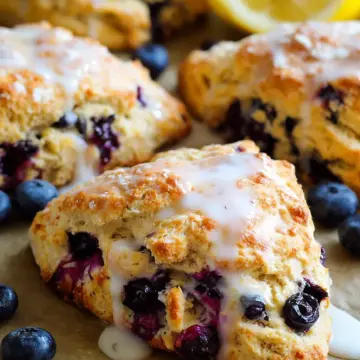 Greek Yogurt Lemon Blueberry Scones