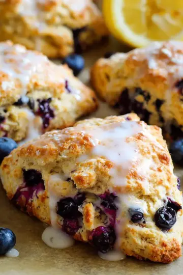 Greek Yogurt Lemon Blueberry Scones