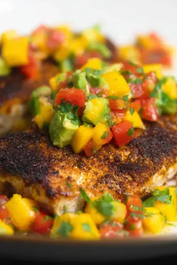 Blackened Mahi Mahi with Mango Salsa