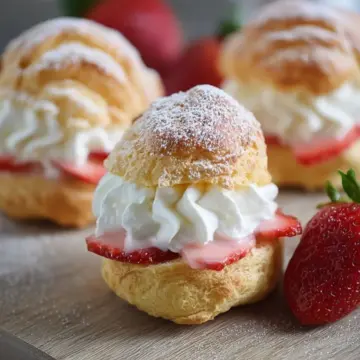 Easy Strawberry Cream Puffs