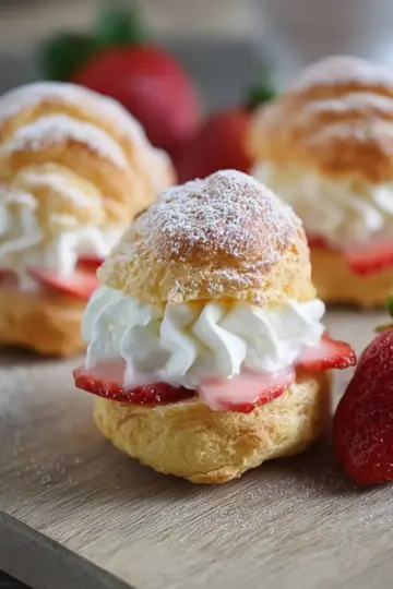 Easy Strawberry Cream Puffs