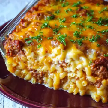 Macaroni and Cheese Meatloaf Casserole