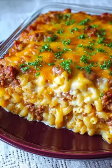 Macaroni and Cheese Meatloaf Casserole
