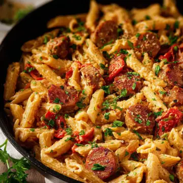 Creamy Cajun Sausage Pasta