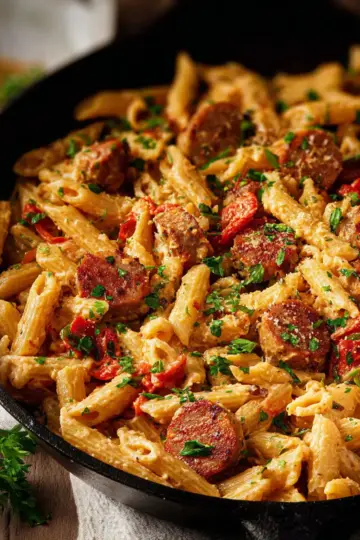 Creamy Cajun Sausage Pasta