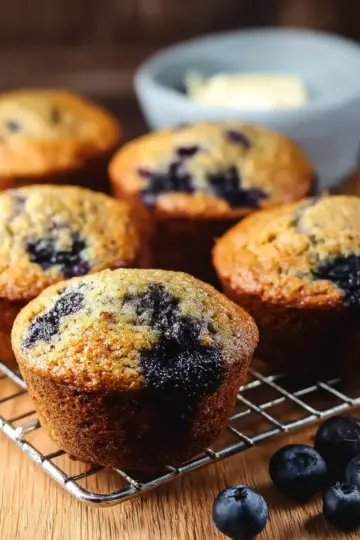 Almond Flour-Blueberry Muffins