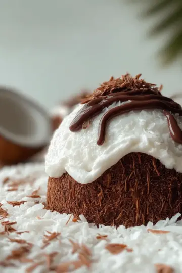 Coconut Dome with Chocolate Spread