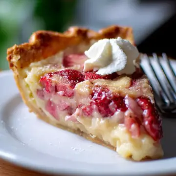 Strawberry Rhubarb Custard Pie