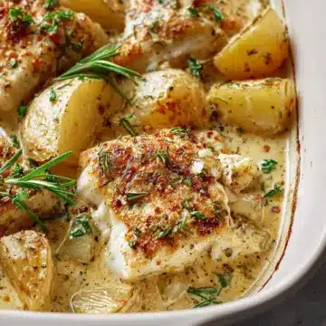 Cod & Potatoes in Rosemary Cream Sauce