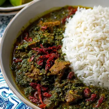 Ghormeh Sabzi (Persian Beef Stew with Herbs and Dried Lime)