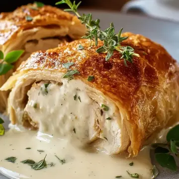 Chicken Wellington with Dijon Cream Sauce