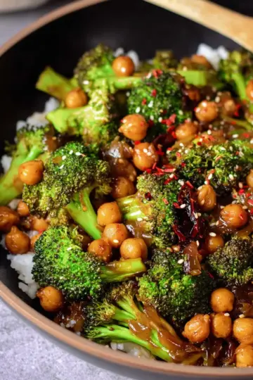 Garlic Broccoli Stir Fry With Chickpeas | Flavorful Recipe