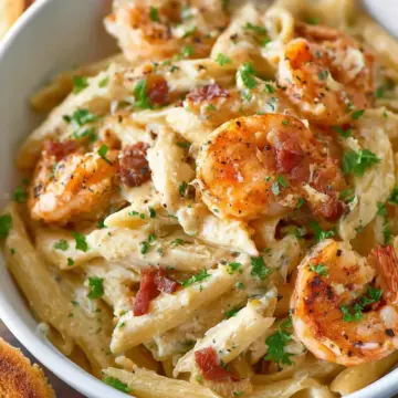 Creamy Garlic Shrimp Pasta