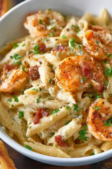 Creamy Garlic Shrimp Pasta