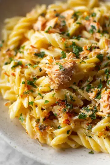 Canned Salmon Pasta