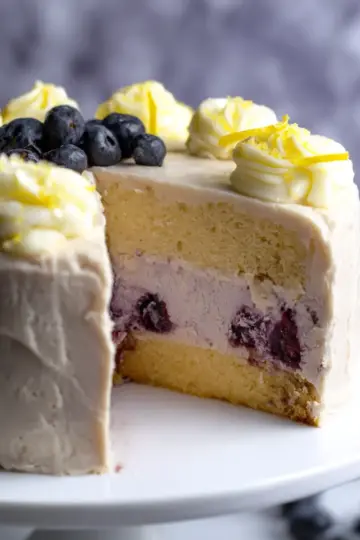 Lemon Blueberry Cheesecake Cake