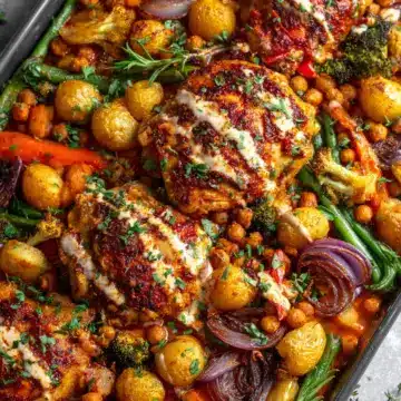 Harissa Sheet Pan Chicken & Veggies
