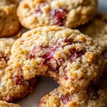 Roasted Rhubarb Crumble Cookies – Easy Recipe